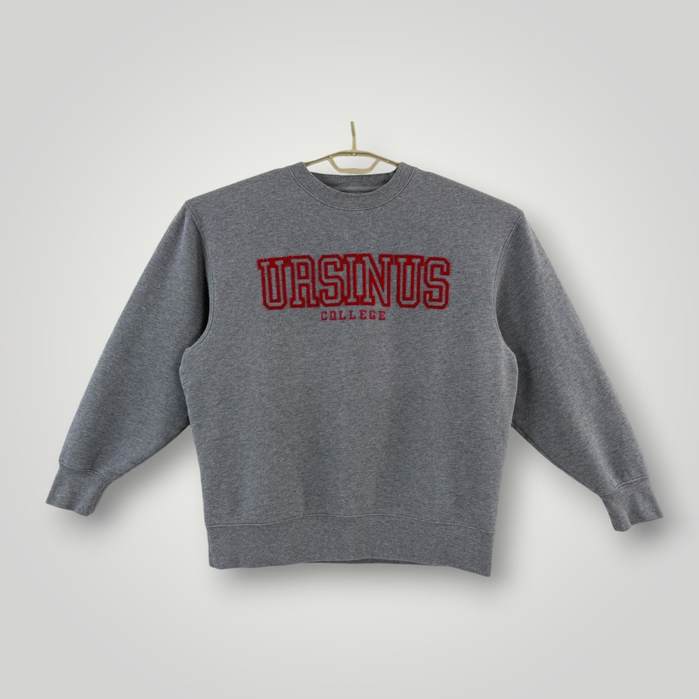 Jansport Ursinus College Sweatshirt Mens Large Gray Crewneck Embroidered Logo